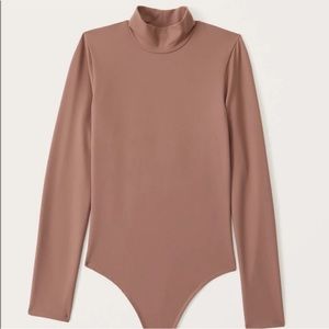 Abercrombie & Fitch Long Sleeve Seamless Fabric Mock-neck Bodysuit